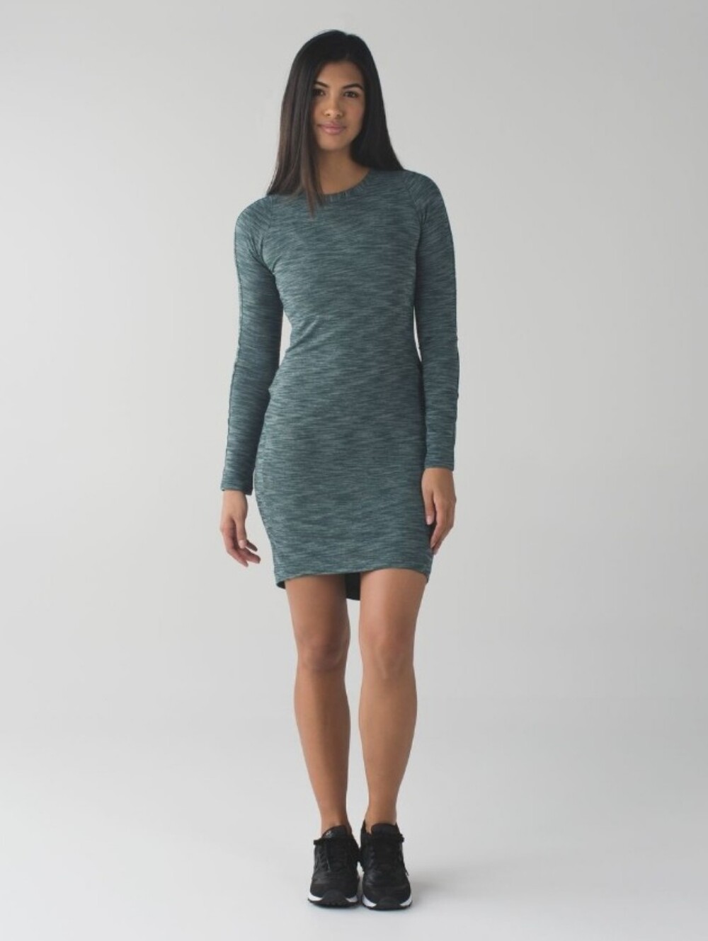 Lululemon & go Where-To Dress *Long Sleeve Heathered Dark Fuel Size 8